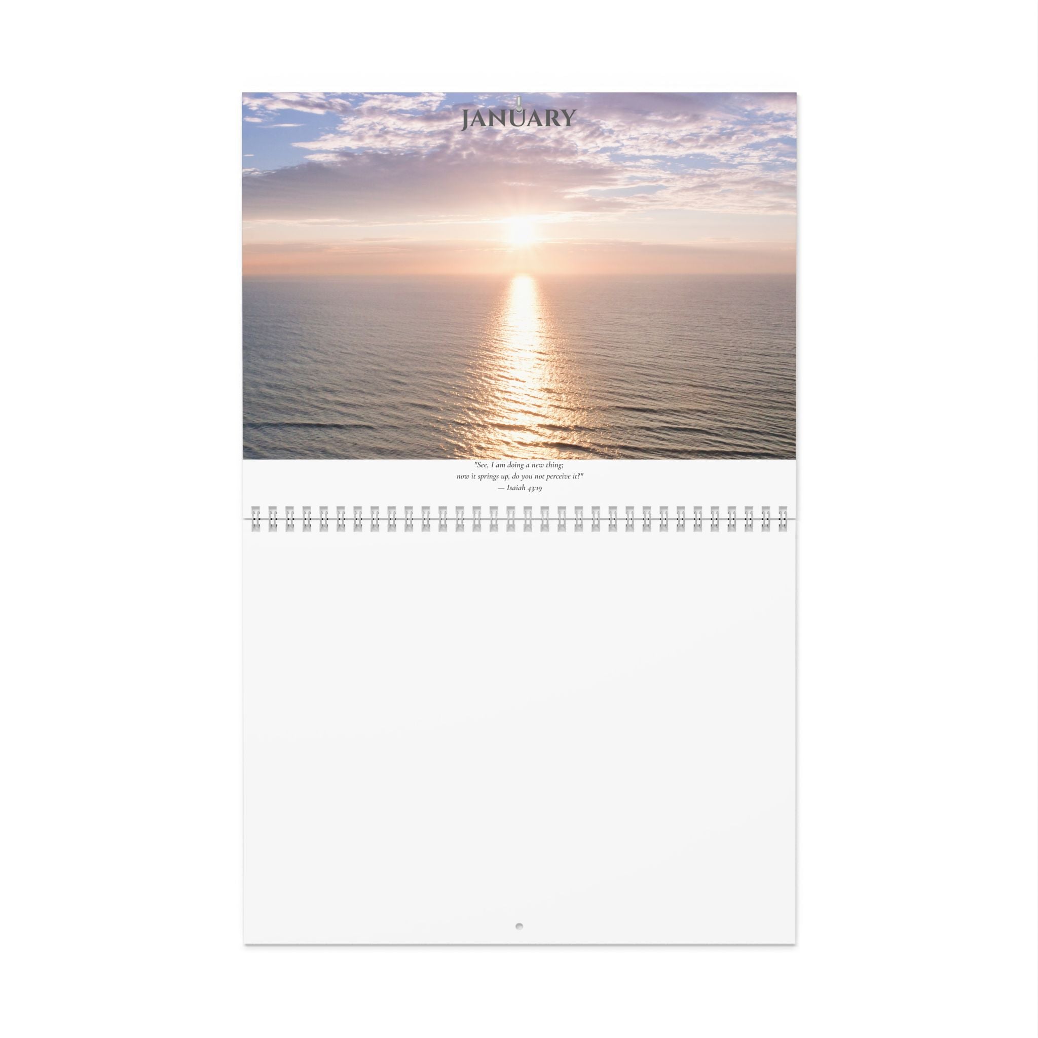 Ocean Sunrise Wall Calendar — 12-Month Scenic Monthly Calendar
