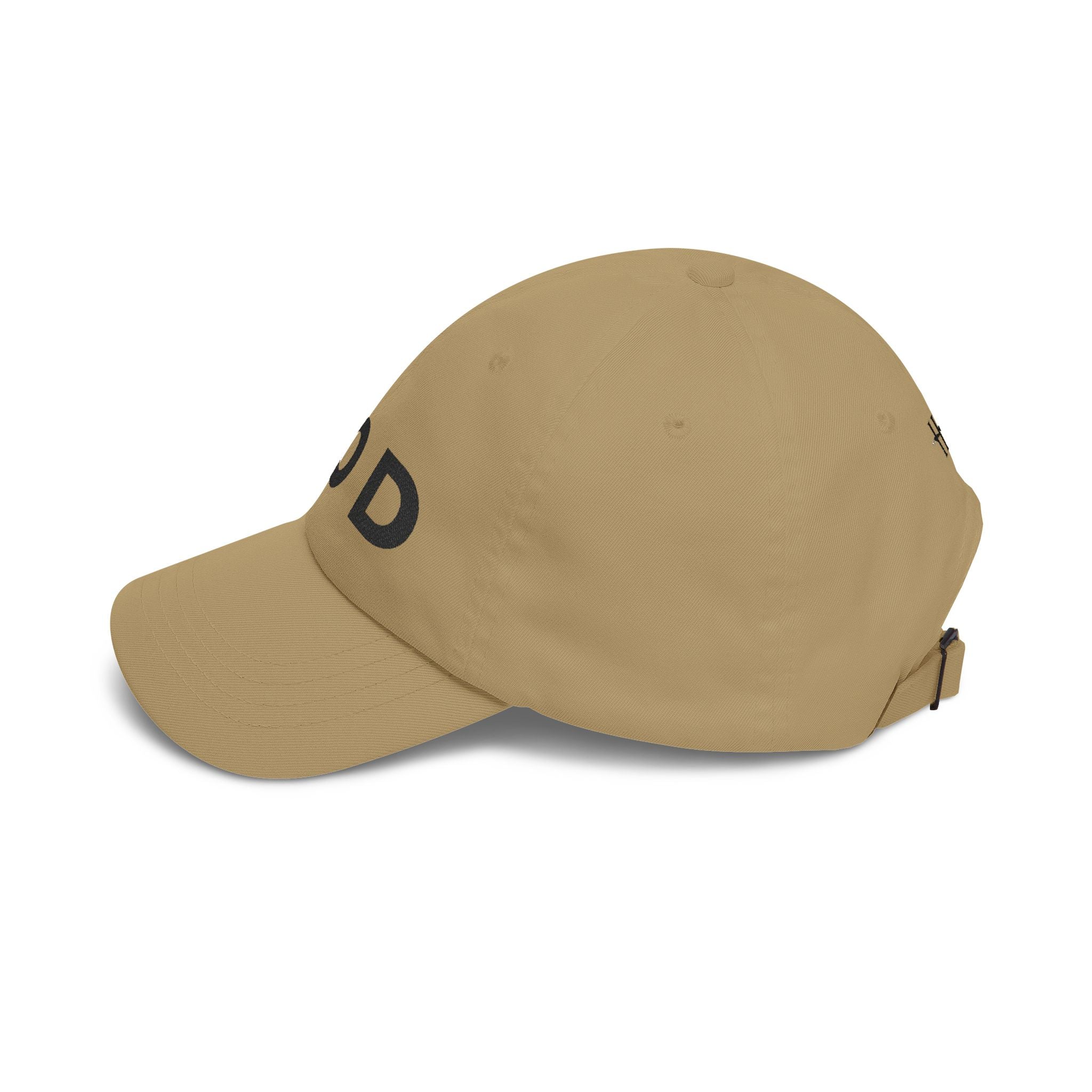 GOD Embroidered Dad Cap — Minimal Christian Baseball Hat (Heavenly Grace Collective)