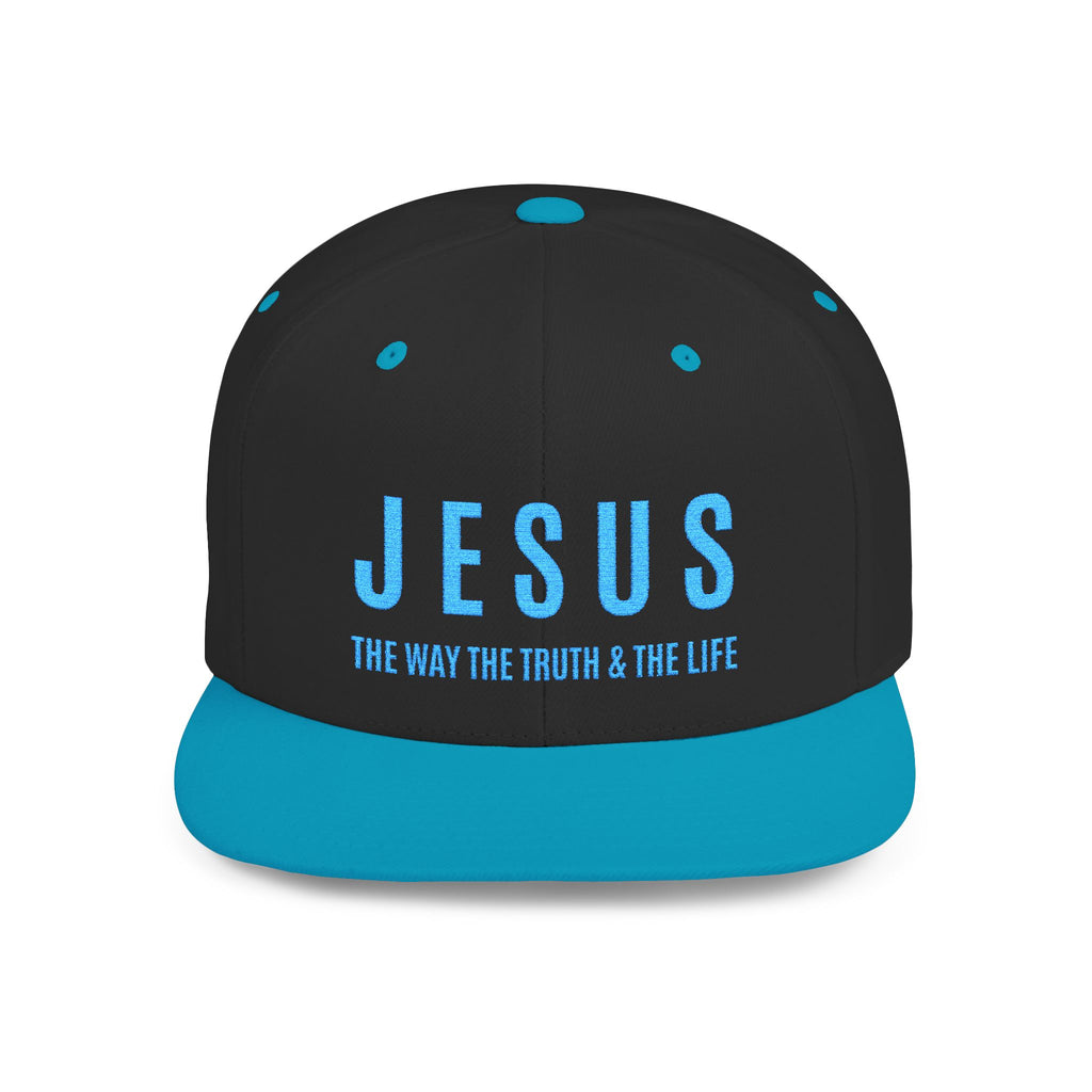Jesus Flat Bill Snapback Hat – "Jesus: The Way, The Truth & The Life" Embroidered  Christian Cap