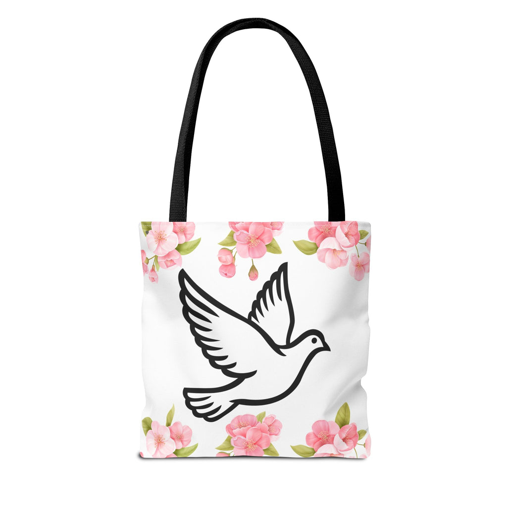 Faith Tote Bag — "Walk By Faith" Floral Scripture Tote (2 Corinthians 5:7)