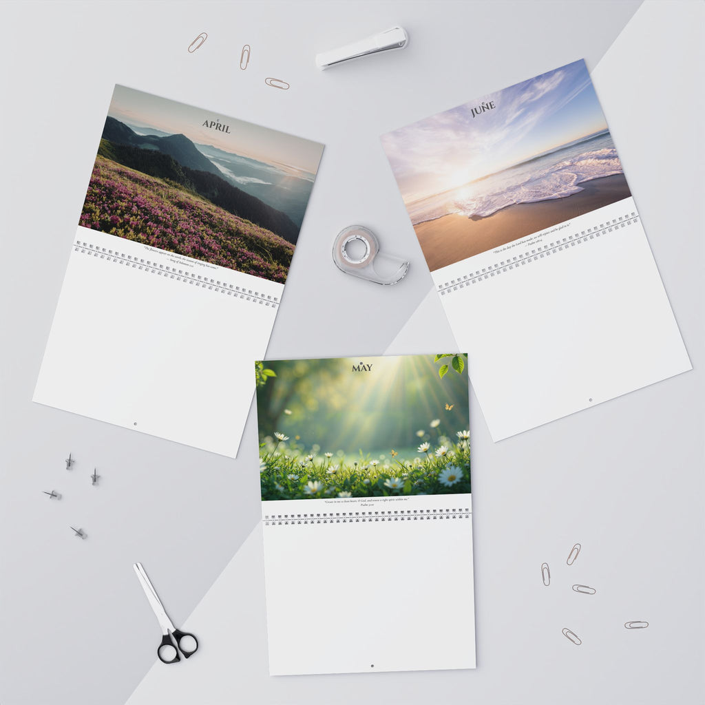 Ocean Sunrise Wall Calendar — 12-Month Scenic Monthly Calendar