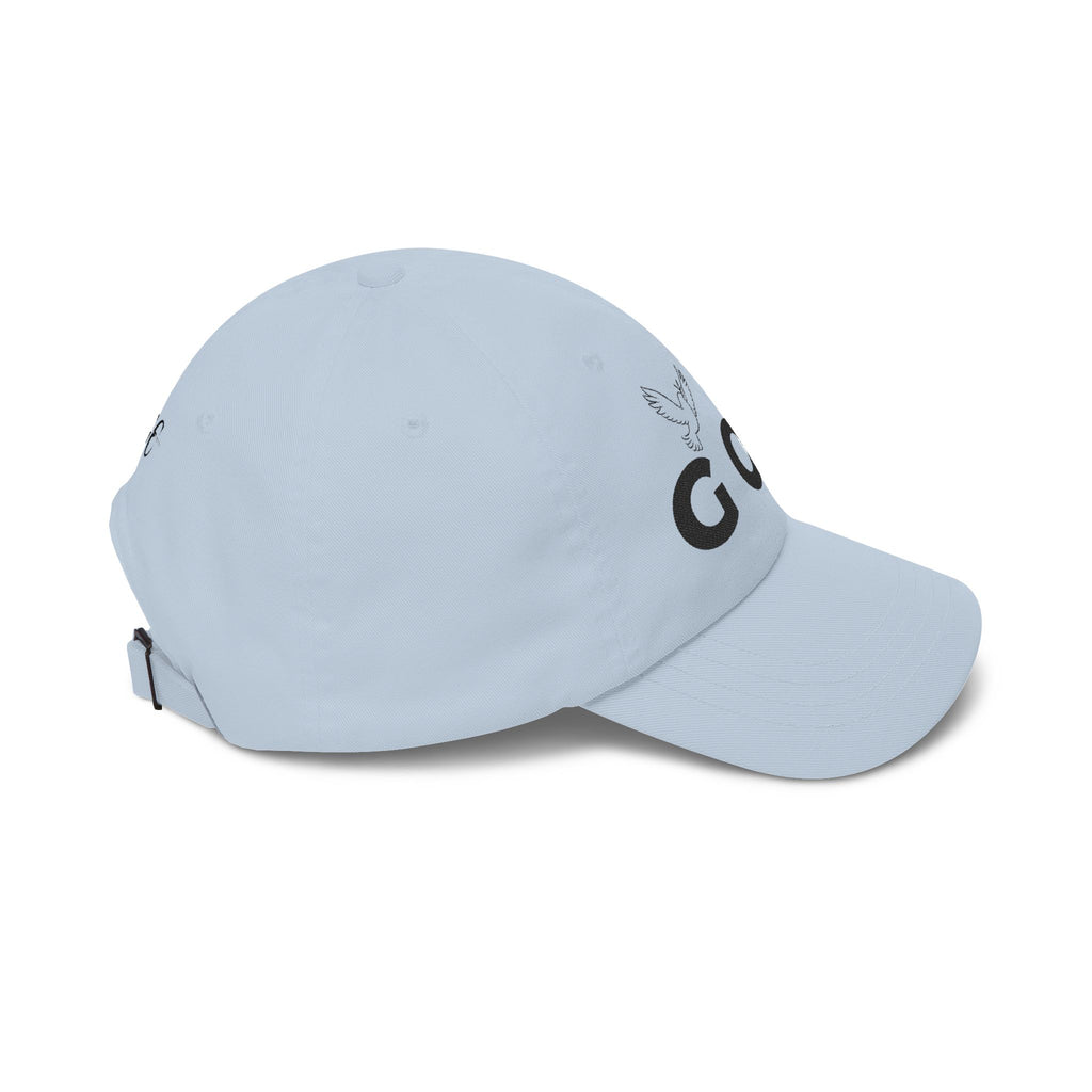 GOD Embroidered Dad Cap — Minimal Christian Baseball Hat (Heavenly Grace Collective)