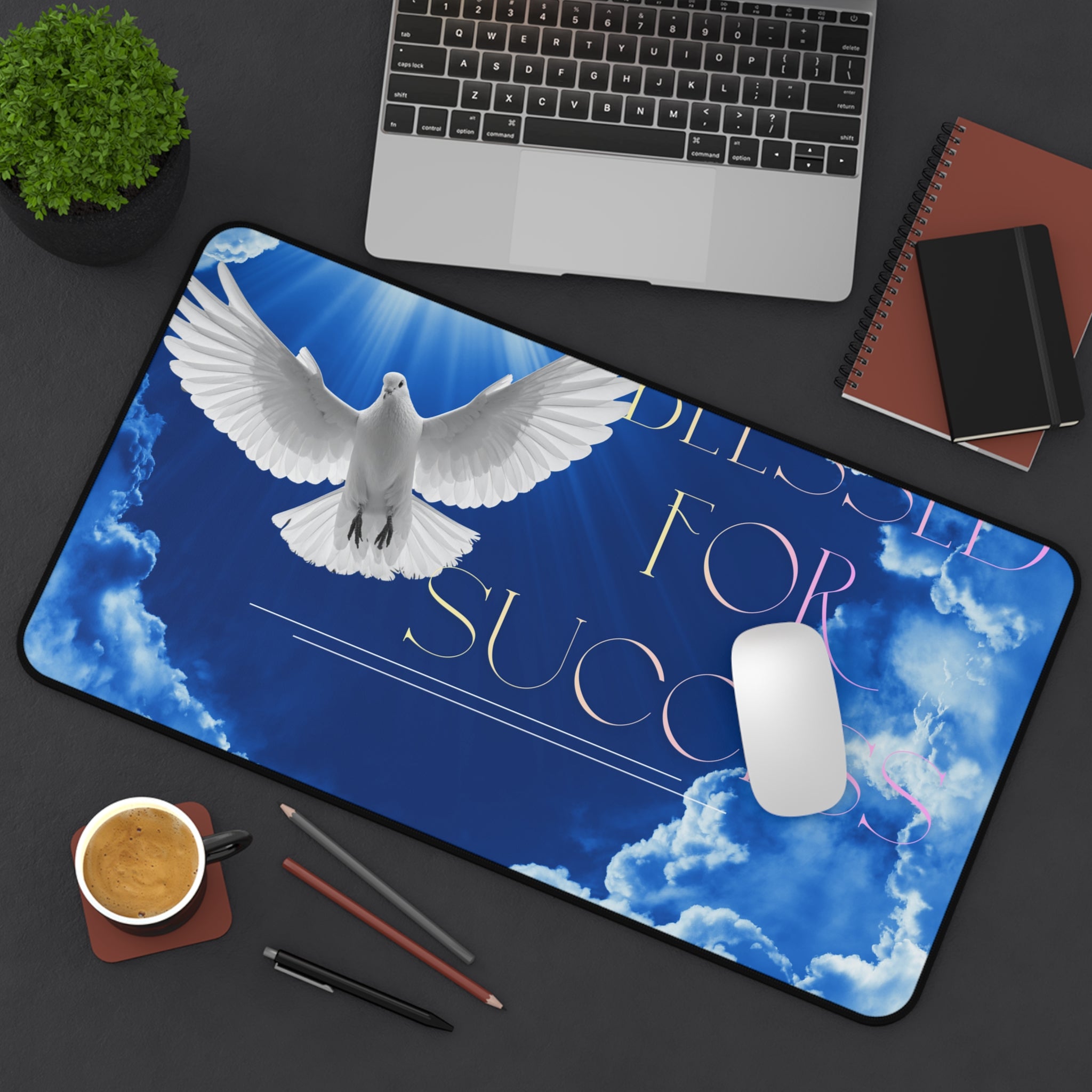 Blessed for Success Desk Mat - Large