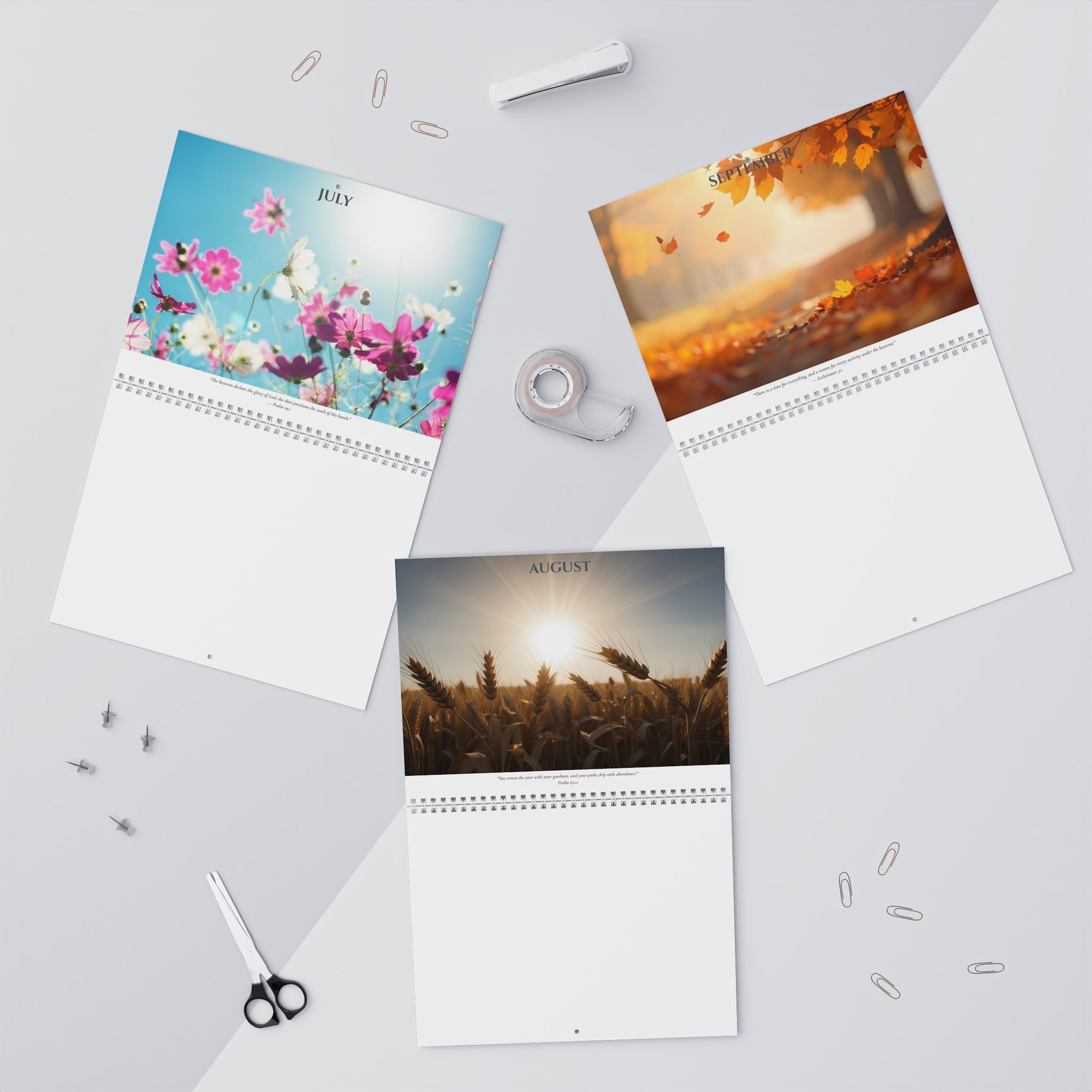 Ocean Sunrise Wall Calendar — 12-Month Scenic Monthly Calendar