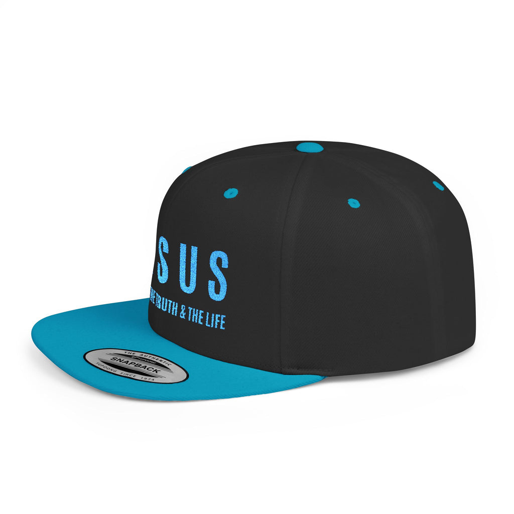Jesus Flat Bill Snapback Hat – "Jesus: The Way, The Truth & The Life" Embroidered  Christian Cap