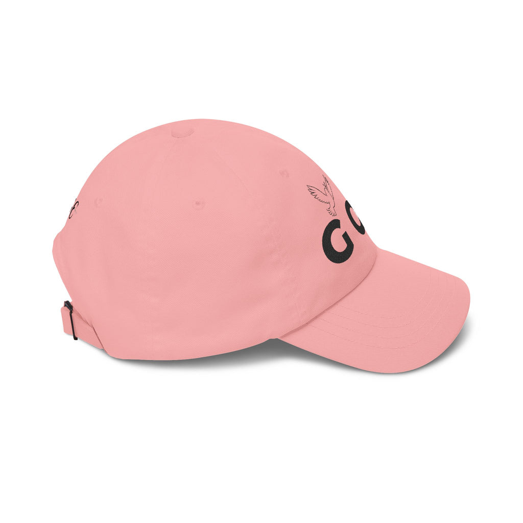 GOD Embroidered Dad Cap — Minimal Christian Baseball Hat (Heavenly Grace Collective)