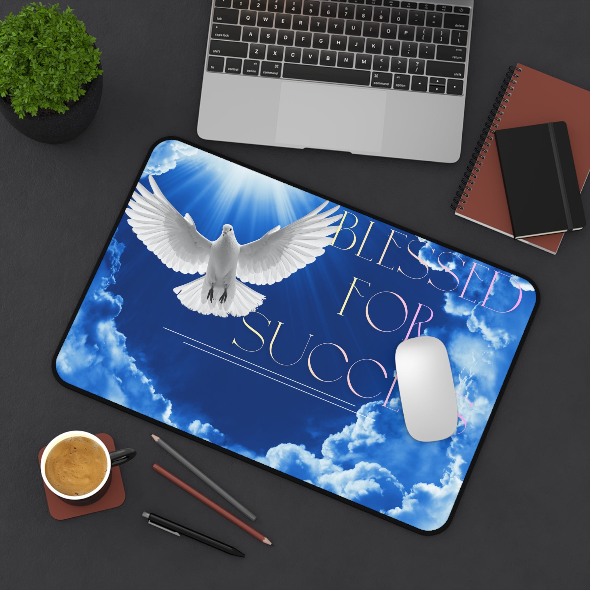 Blessed for Success Desk Mat - Large