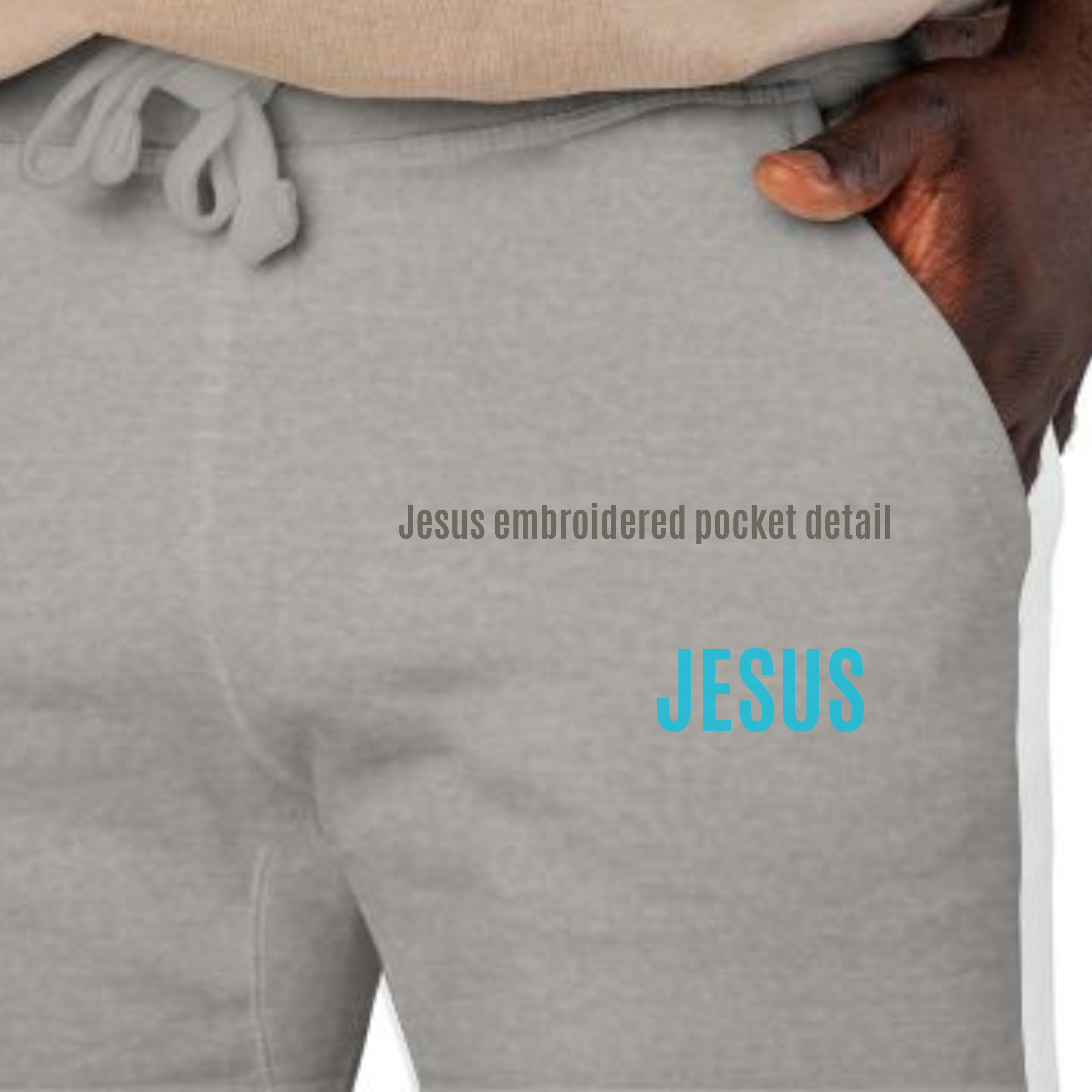 Heavenly Grace “JESUS” Embroidered Joggers – Faith Streetwear Sweatpants