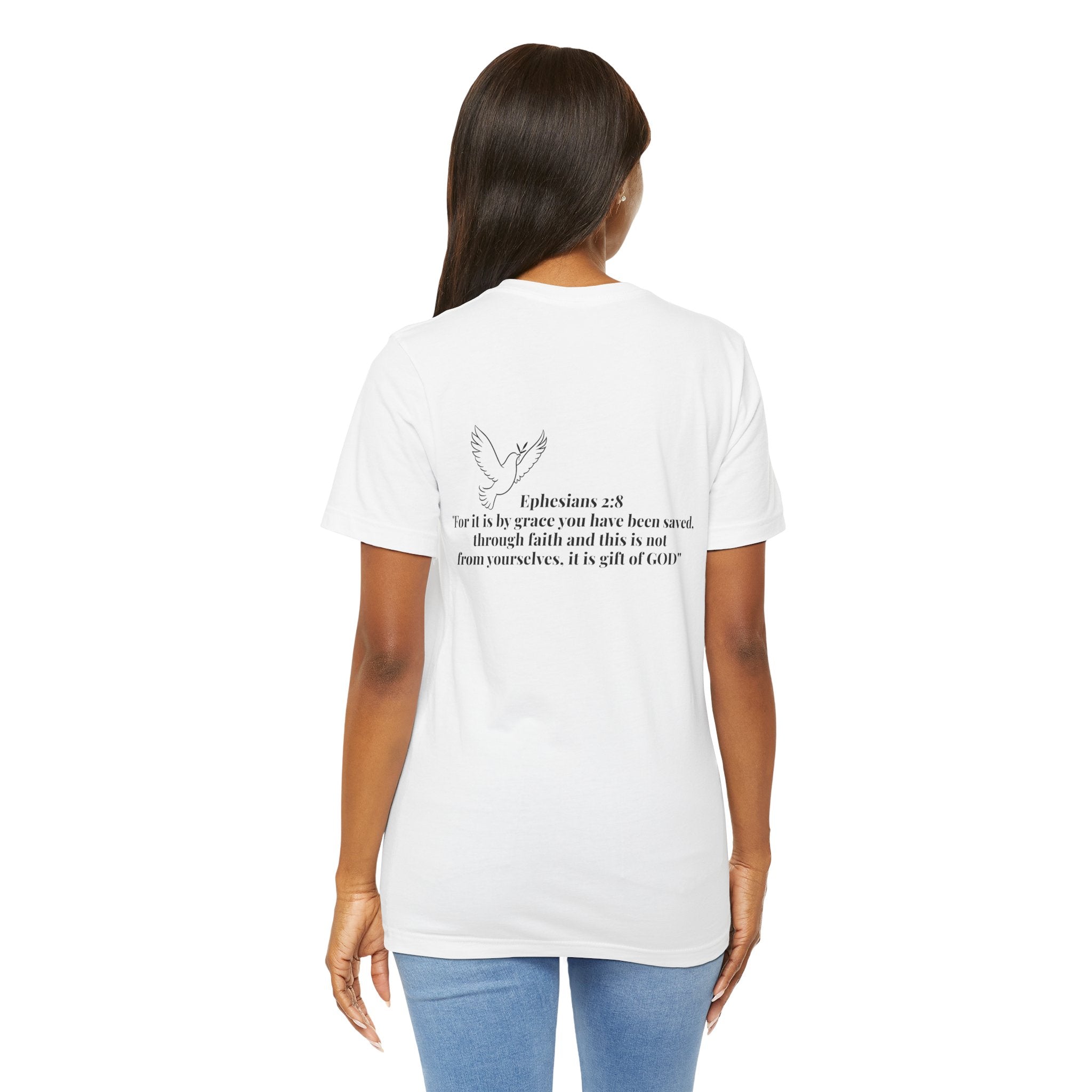 Covered by His Grace T-Shirt — Christian Faith Tee with Scripture and Dove