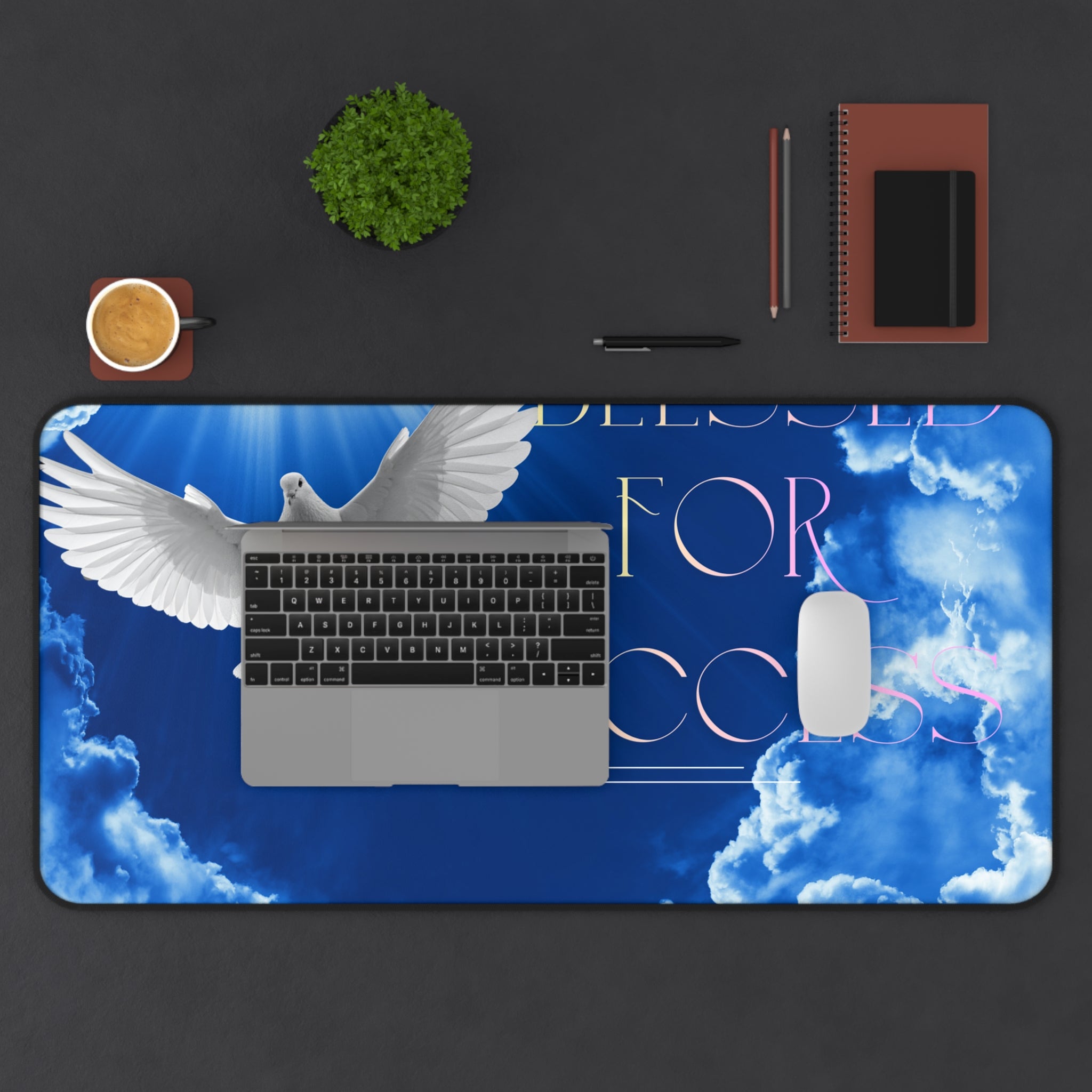 Blessed for Success Desk Mat - Large