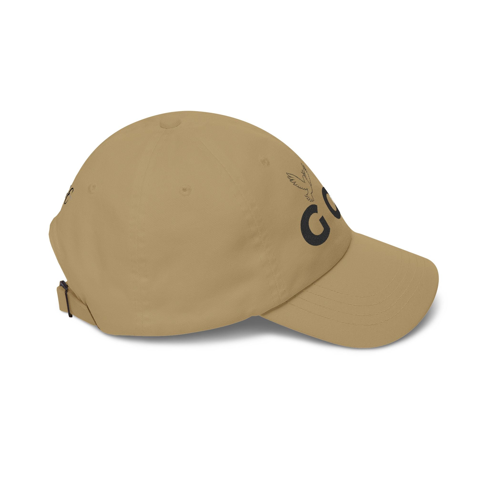 GOD Embroidered Dad Cap — Minimal Christian Baseball Hat (Heavenly Grace Collective)