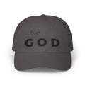 GOD Embroidered Dad Cap — Minimal Christian Baseball Hat (Heavenly Grace Collective)