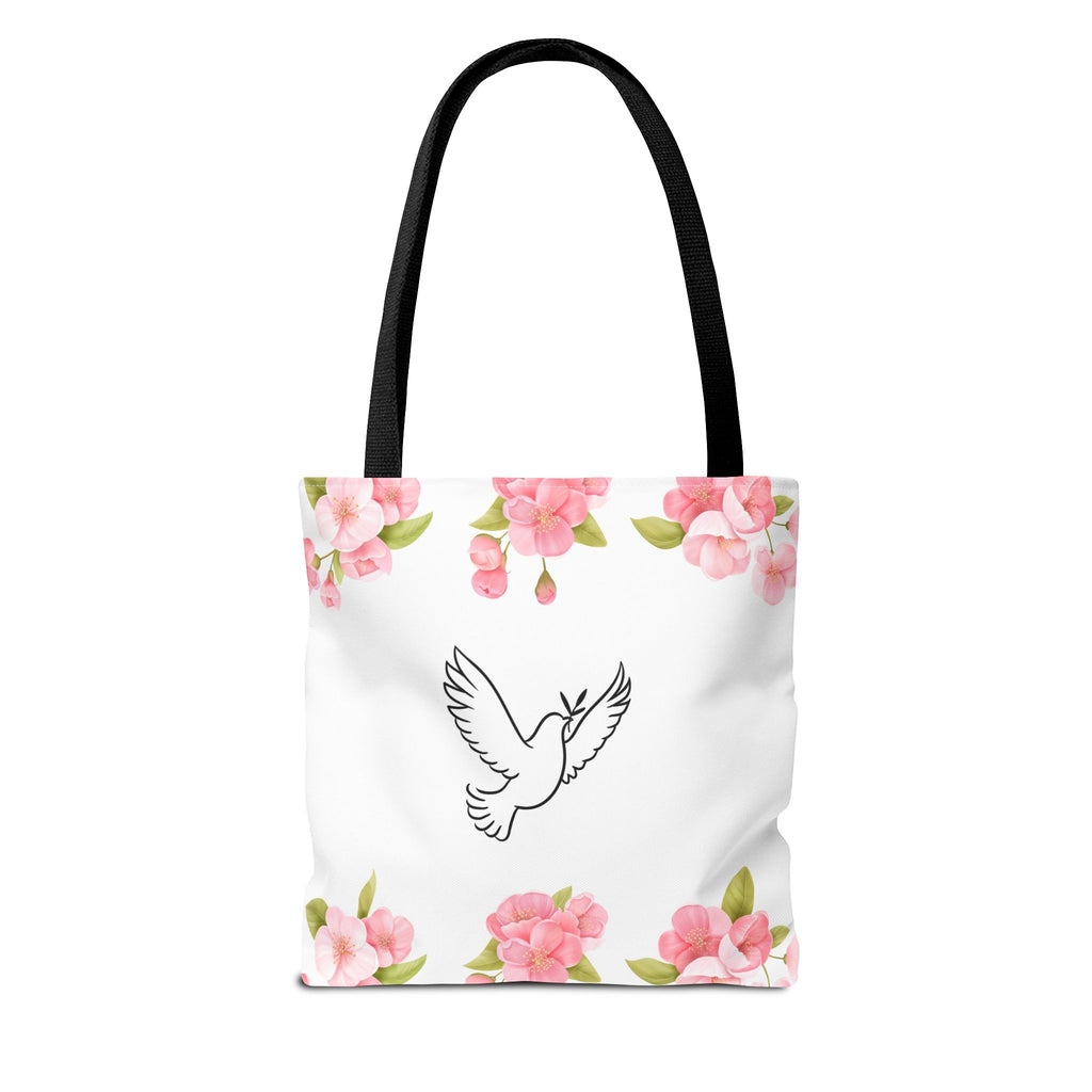 Faith Tote Bag — "Walk By Faith" Floral Scripture Tote (2 Corinthians 5:7)