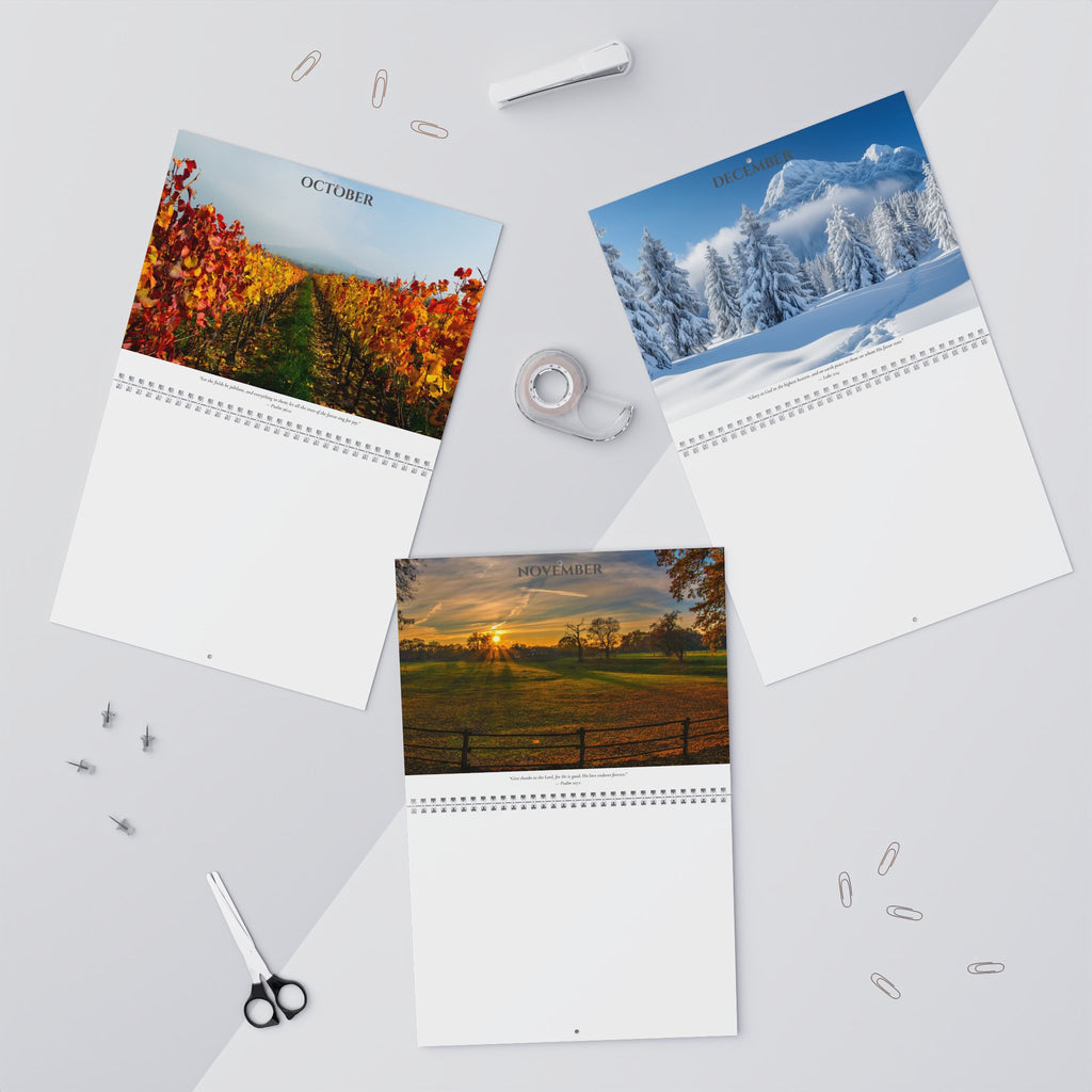 Ocean Sunrise Wall Calendar — 12-Month Scenic Monthly Calendar