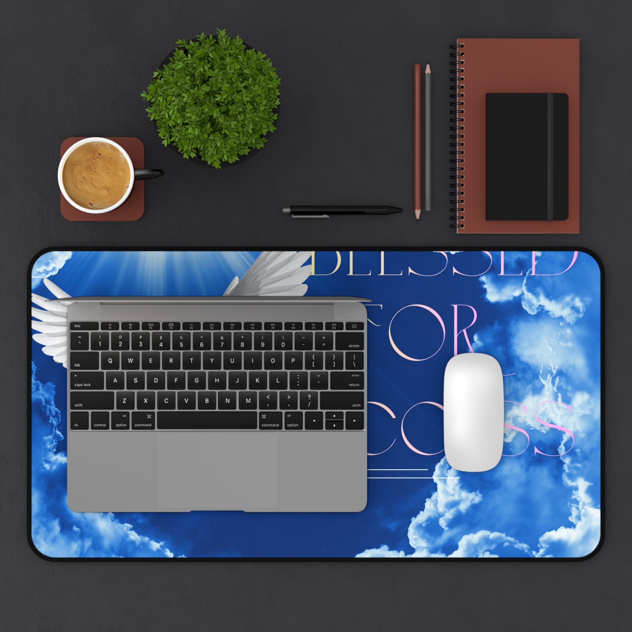Blessed for Success Desk Mat - Large