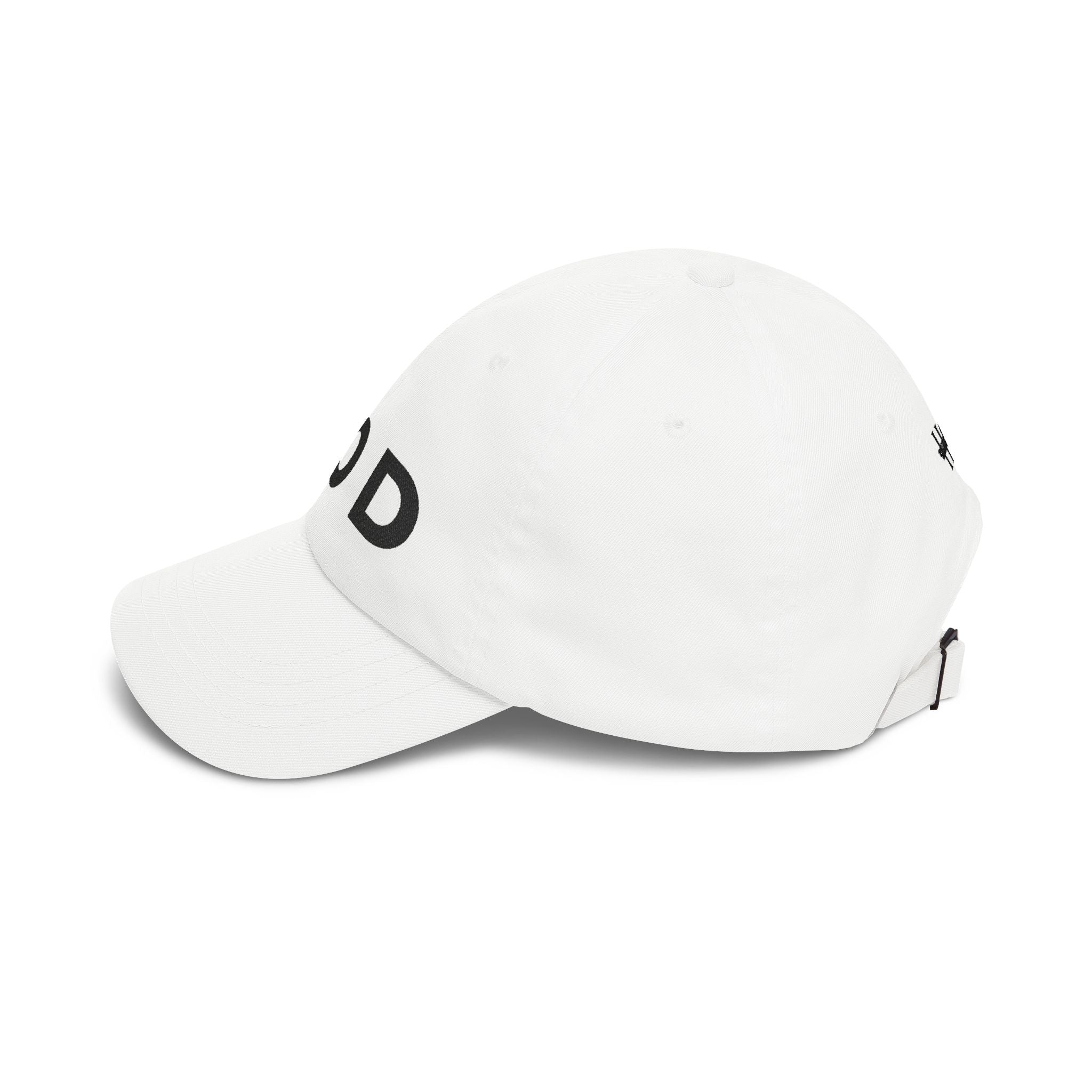 GOD Embroidered Dad Cap — Minimal Christian Baseball Hat (Heavenly Grace Collective)