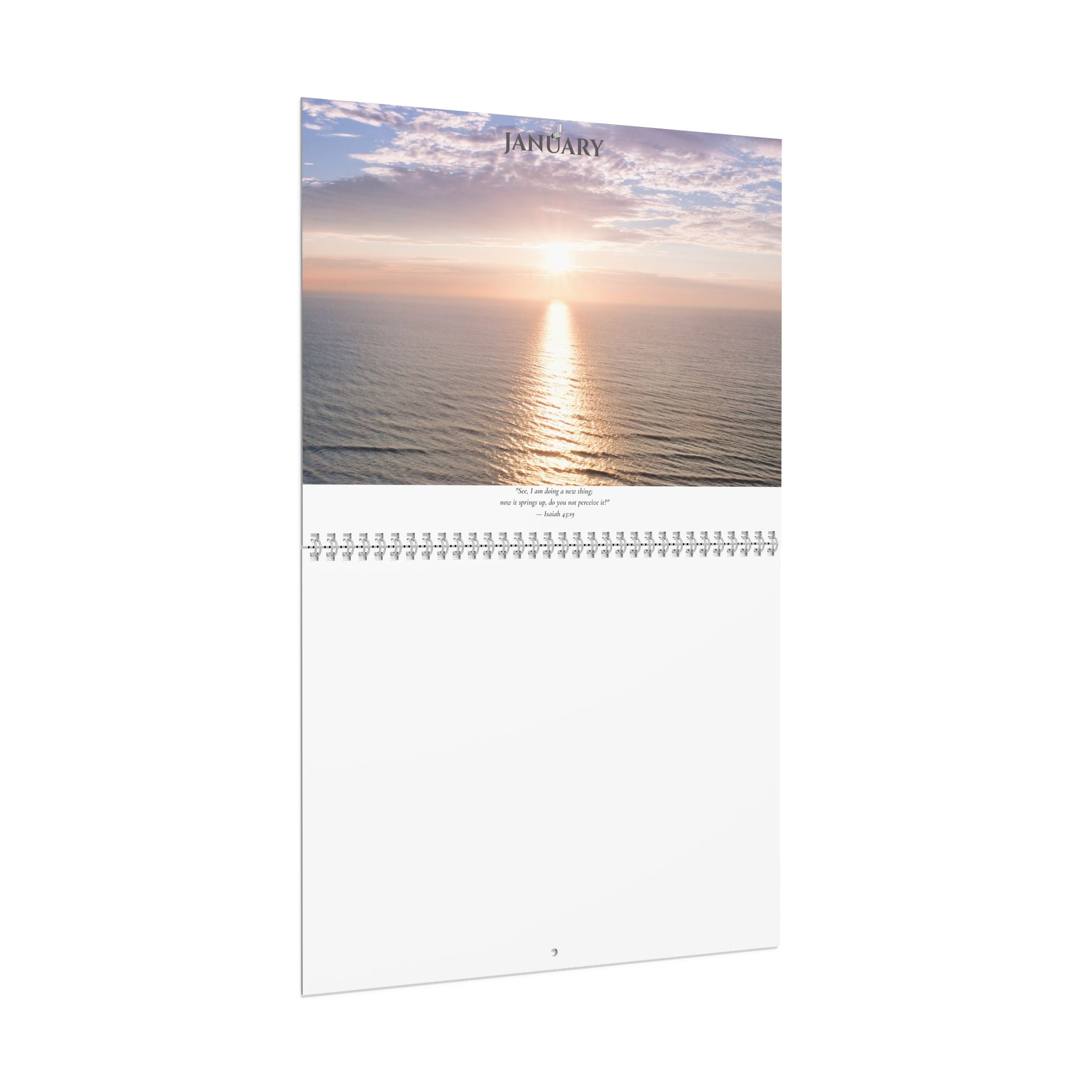 Ocean Sunrise Wall Calendar — 12-Month Scenic Monthly Calendar
