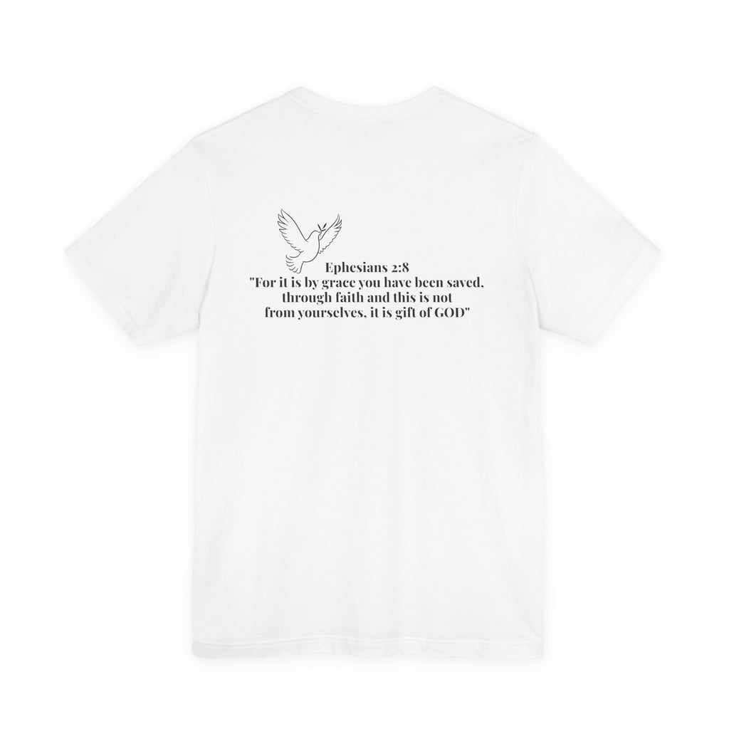 Covered by His Grace T-Shirt — Christian Faith Tee with Scripture and Dove