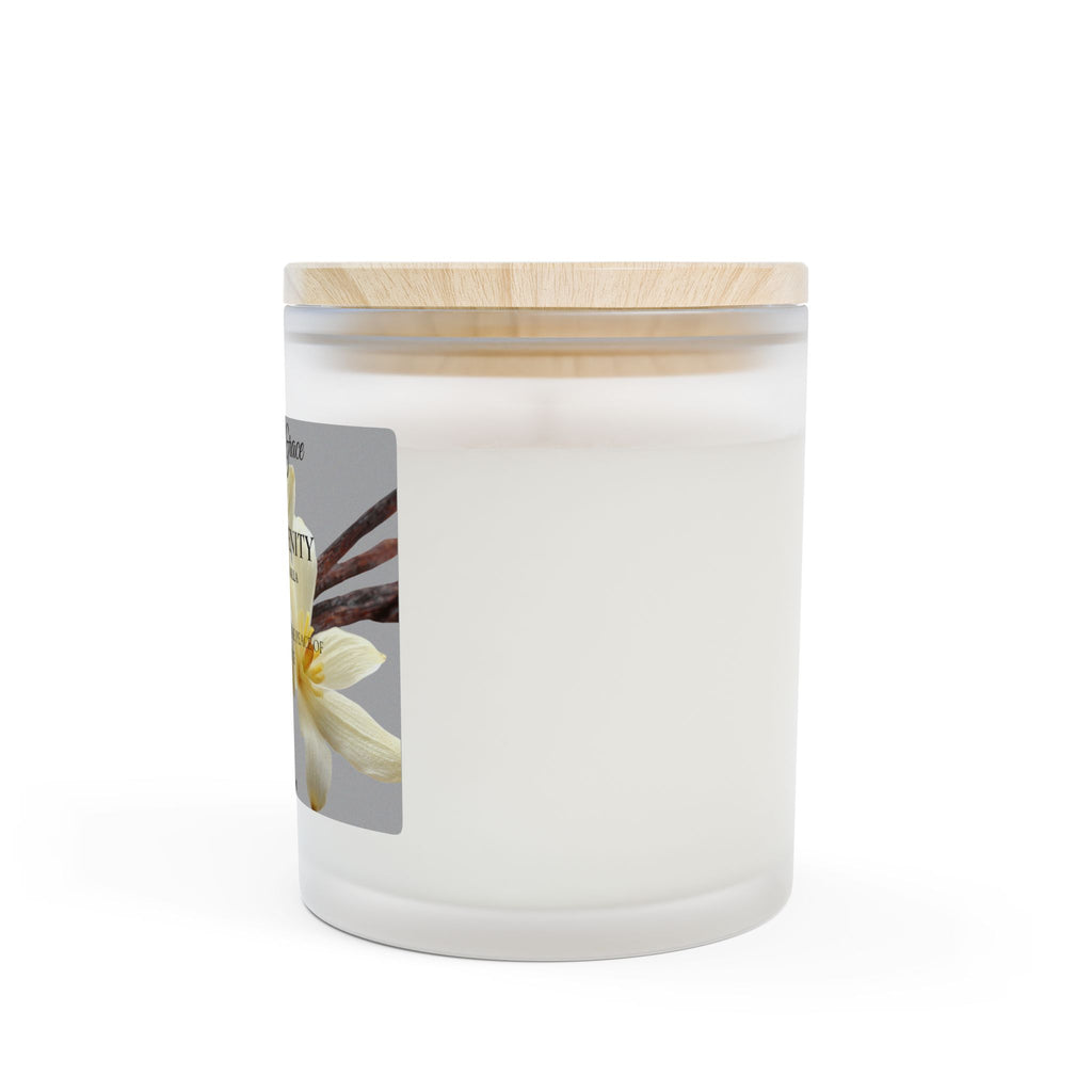 Vanilla Sweet Serenity Frosted Glass Candle — 11oz Aromatherapy Soy Candle