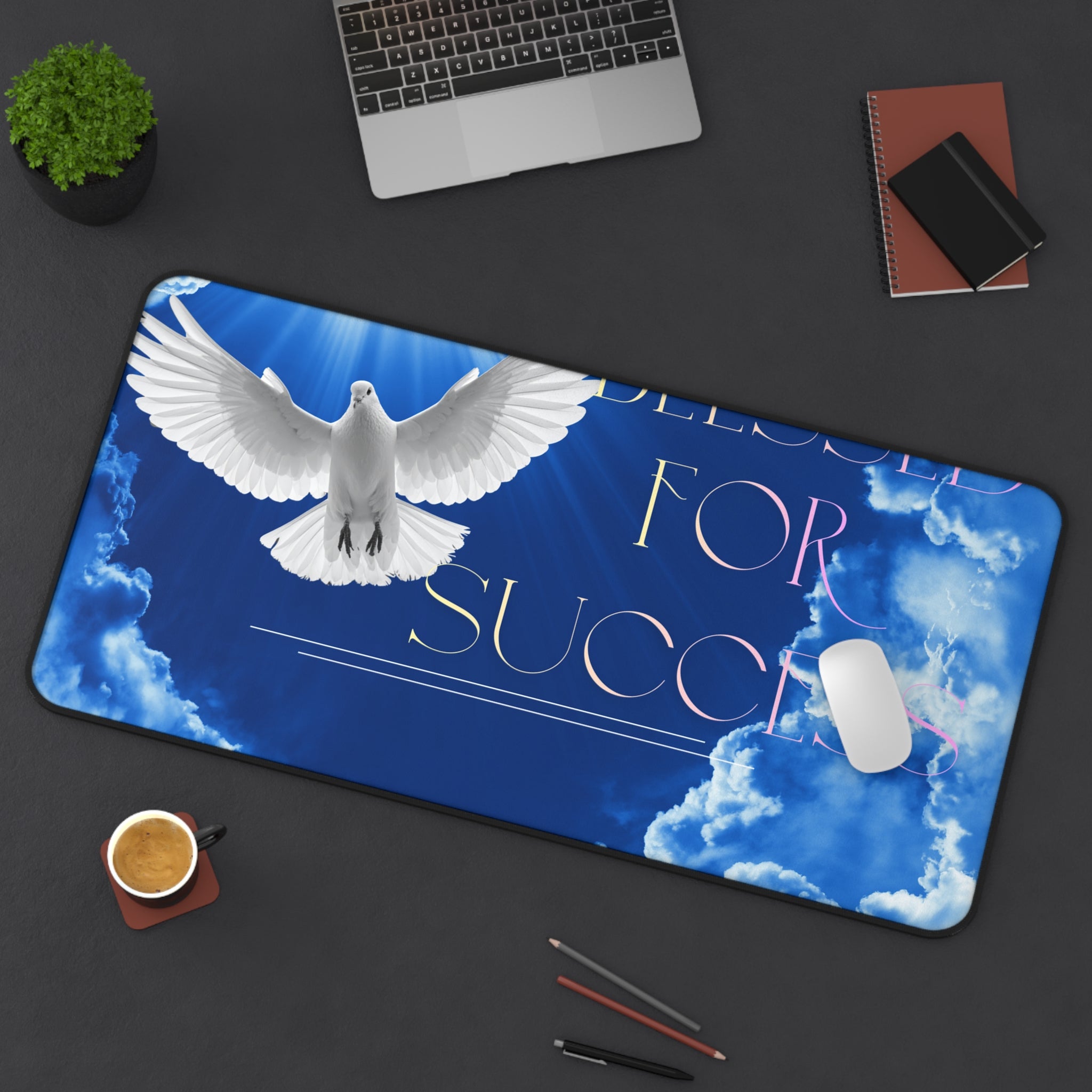 Blessed for Success Desk Mat - Large