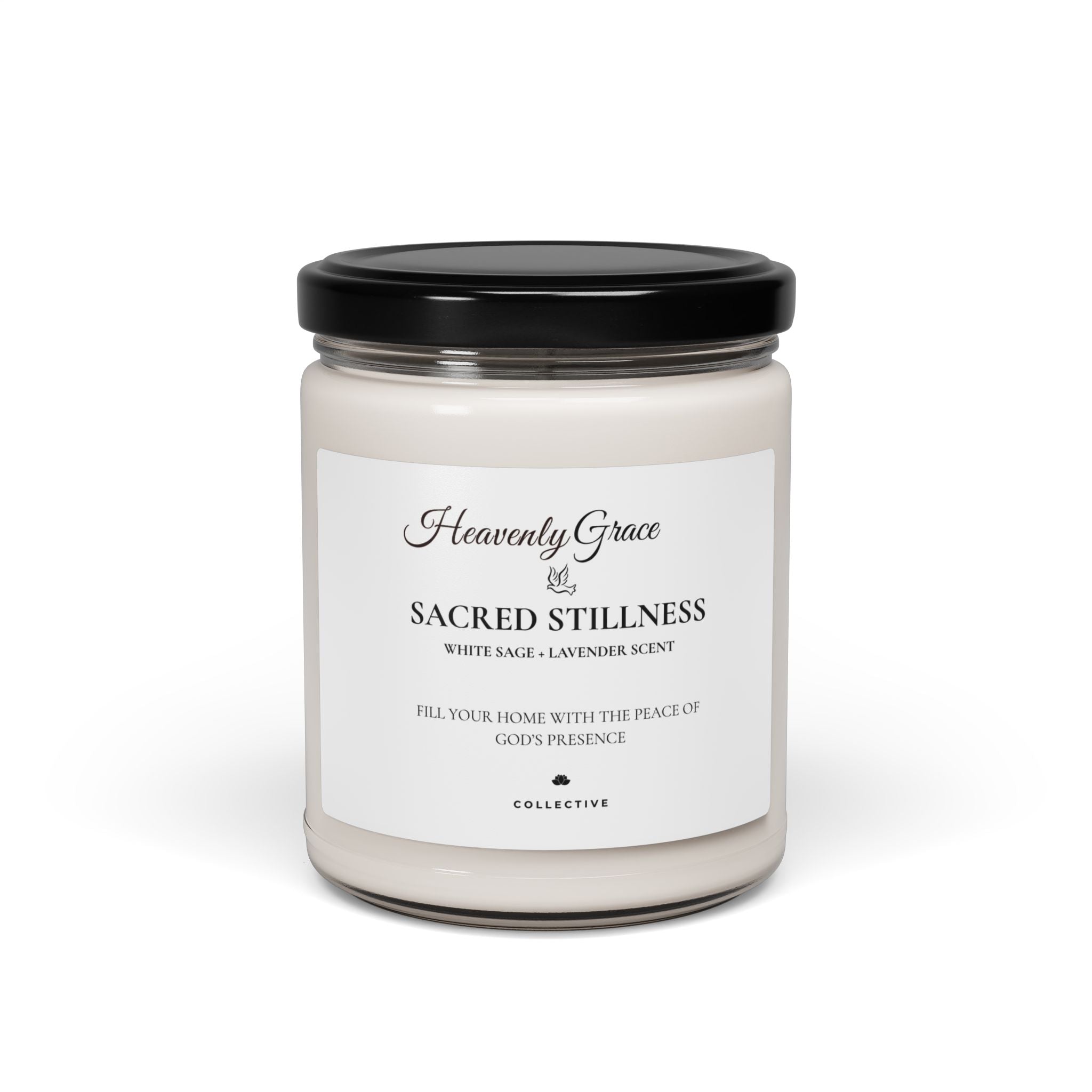 Sacred Stillness Soy Candle — White Sage & Lavender, 9oz